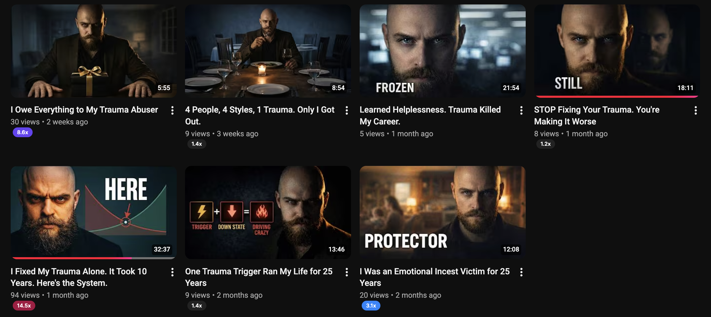 YouTube grid screenshot